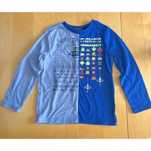 Kids Blue and Gray Winter Games Shirt